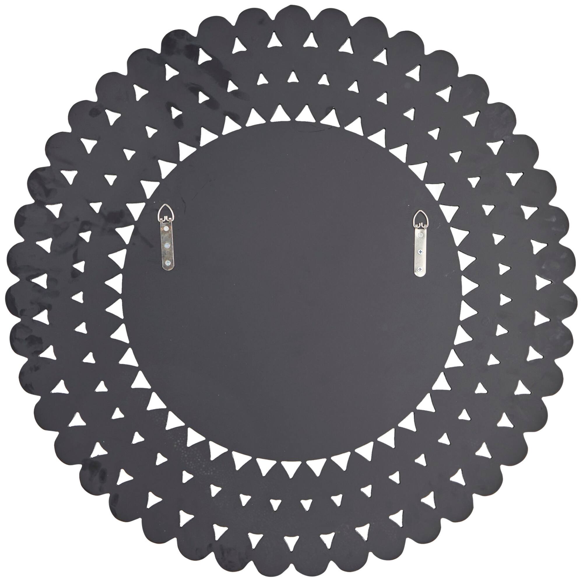 Silver Glass Starburst Wall Mirror with Teardrop Embellishment 31" x 1" x 31"